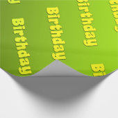 Verjaardag (groen) cadeaupapier (Hoek)