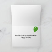 Verjaardag Groene Kikker Het lezen van een krant Kaart (Binnen)