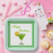 Verjaardag Groene Margarita Papieren Bordje (Feest)