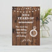 Verjaardag Groepsfeest BBQ Houten Gevouwen Kaart U (Staand voorkant)