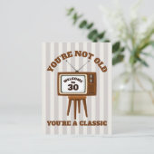 Verjaardag Groet Humor Retro  Televisie Briefkaart (Staand voorkant)