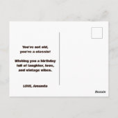 Verjaardag Groet Humor Retro  Televisie Briefkaart (Achterkant)