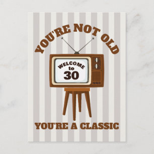 Verjaardag Groet Humor Retro  Televisie Briefkaart