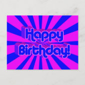 Verjaardag Groet Retro stijl Briefkaart (Voorkant)