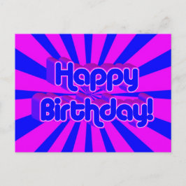 Verjaardag Groet Retro stijl Briefkaart