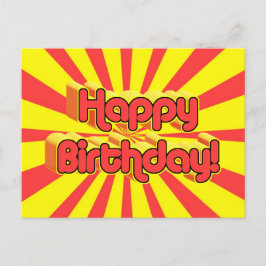 Verjaardag Groet Retro stijl Briefkaart