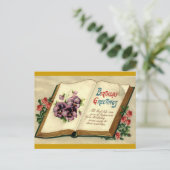 Verjaardag Groeten Bloemenboek Vintage 1912 Briefkaart (Staand voorkant)