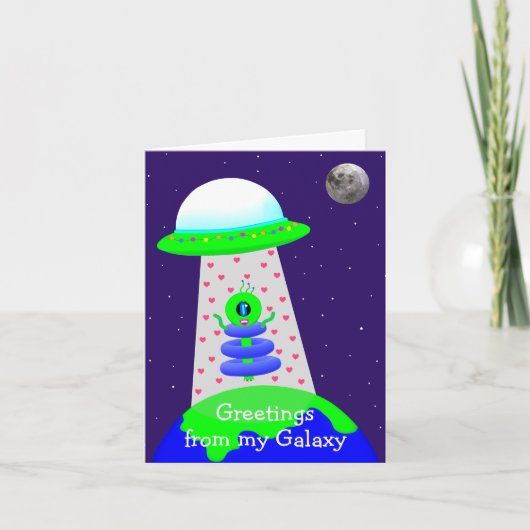 Verjaardag Groeten Galaxy buitenaardse kaart door (Voorkant)