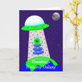 Verjaardag Groeten Galaxy buitenaardse kaart door  (Gele Bloem)