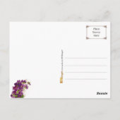 Verjaardag Groeten met viooltjes Briefkaart (Achterkant)