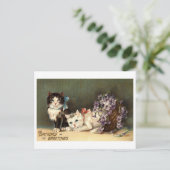 Verjaardag Groeten Repro Vintage 1910 Briefkaart (Staand voorkant)