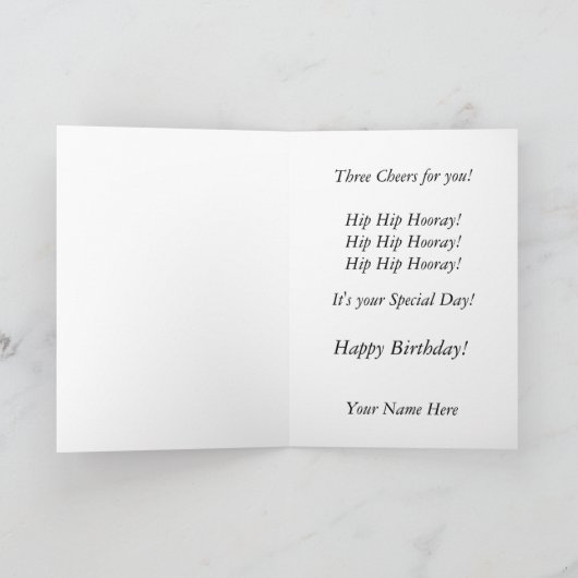  Verjaardag Groeten Sailor Kaart (Binnen)