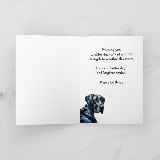 Verjaardag Groeten voor Tough Sad Moeilijke Tijden Kaart (Binnen)