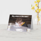 VERJAARDAG GROETEN ZEGGEN ** EET TAART ** KAART (Gele Bloem)