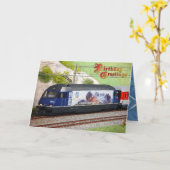 Verjaardag Groeten - Zwitserse trein, Wallis Kaart (Gele Bloem)