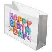 Verjaardag Groot Cadeauzakje (Voorkant Gekanteld)