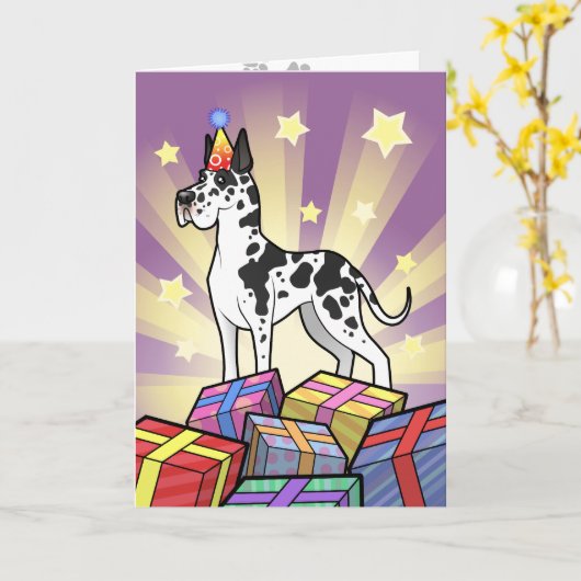 Verjaardag Grote Deen Kaart (Gele Bloem)