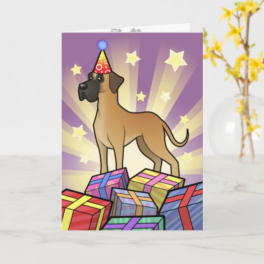 Verjaardag Grote Deen Kaart (Gele Bloem)