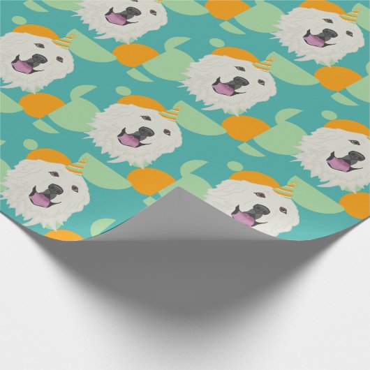  verjaardag Grote Pyreneeën Cadeaupapier (Hoek)