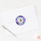  verjaardag Grote Pyreneeën Ronde Sticker (Envelop)