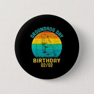 Verjaardag Groundhog Day 2 februari Grappige Verja Ronde Button 5,7 Cm