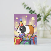 Verjaardag Guinee Pig (glad haar) Briefkaart (Staand voorkant)