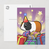 Verjaardag Guinee Pig (glad haar) Briefkaart (Voorkant / Achterkant)