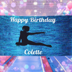 Verjaardag Gymnastiek Persoonlijke Banner