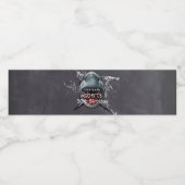 Verjaardag haai, haaienaanval, waterfles etiket (Enkel label)