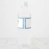 Verjaardag haai, haaienaanval, waterfles etiket (Achterkant)