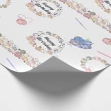 Verjaardag Haak Werk Inpakpapier