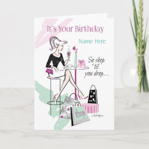 Verjaardag, Haar, Shop 'til you drop, Relax & Unwi Kaart
