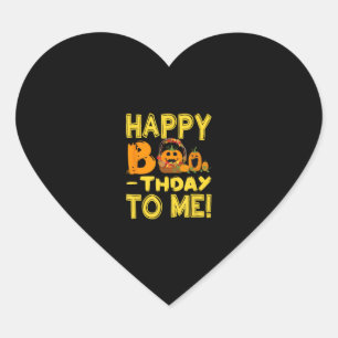 Verjaardag Halloween Happy Boo-day voor mij Pompoe Hart Sticker