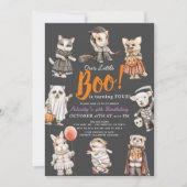 Verjaardag Halloween kostuum voor Boo Animals Kaart (Voorkant)