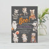 Verjaardag Halloween kostuum voor Boo Animals Kaart (Staand voorkant)