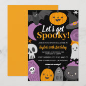 Verjaardag Halloween Laten we Spooky Party Kaart (Voorkant / Achterkant)