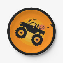 Verjaardag Halloween Monstertruck Geest Pompoen vl