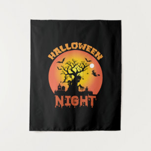 Verjaardag Halloween Nacht Wandkleed