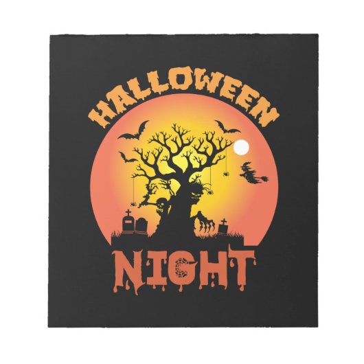 Verjaardag Halloween Night Notitieblok (Voorkant)