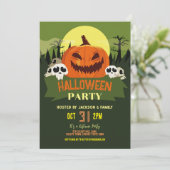 Verjaardag Halloween Party Pumpkin Party Kaart (Staand voorkant)