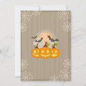 Verjaardag Halloween Party Pumpkin Party Uitnodigi Kaart (Achterkant)