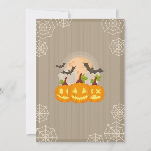 Verjaardag Halloween Party Pumpkin Party Uitnodigi Kaart (Achterkant)