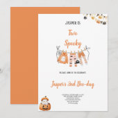 VERJAARDAG HALLOWEEN PLEZIERIGE FEESTVIBE UITNODIG KAART (Voorkant / Achterkant)