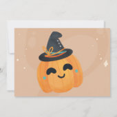 Verjaardag Halloween Pumpkin Photo Party Kaart (Achterkant)