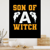 Verjaardag Halloween zoon van een heks Poster (Keuken)