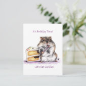 Verjaardag (hamster) Briefkaarten (Staand voorkant)