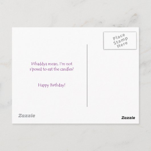 Verjaardag (hamster) Briefkaarten (Achterkant)