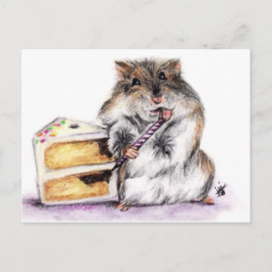 Verjaardag (Hamster) Briefkaarten Plain