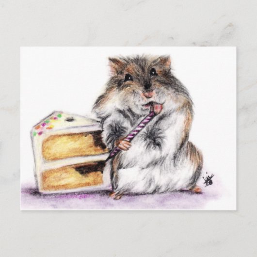 Verjaardag (Hamster) Briefkaarten Plain (Voorkant)