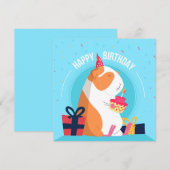 Verjaardag Hamster Feestdagenkaart (Voorkant / Achterkant)